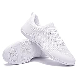 ZVC Cheer Shoes Girls White Cheerleading Shoes for
