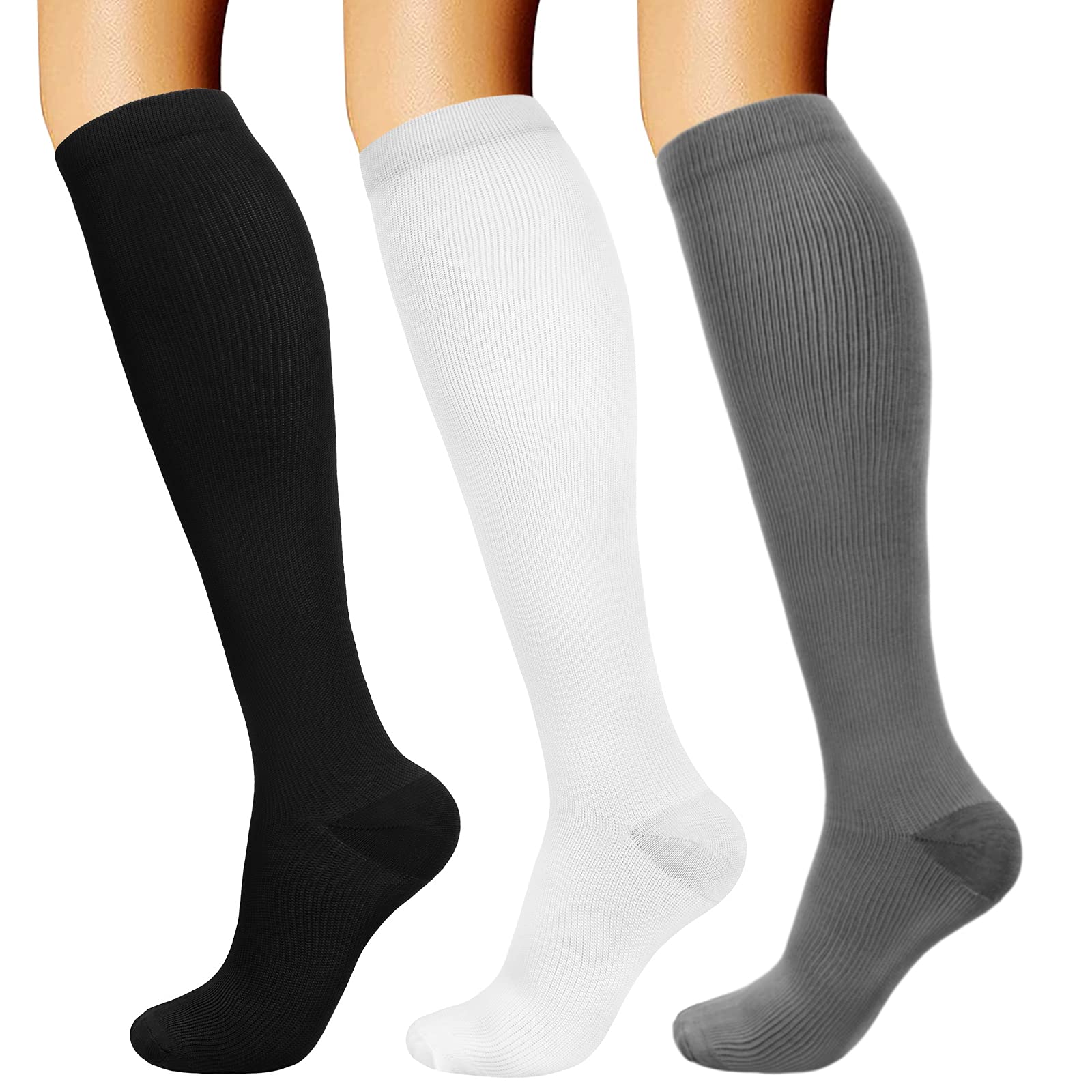 DRESHOW Compression Socks For Men & Women Best Support for Athletic Running Flight Travel Cycling — image 1