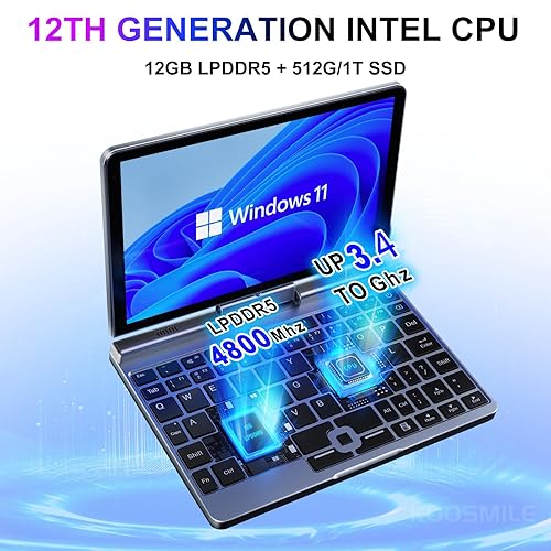 8インチ ミニパソコン ミニPC タッチスクリーン ポータブル ノート