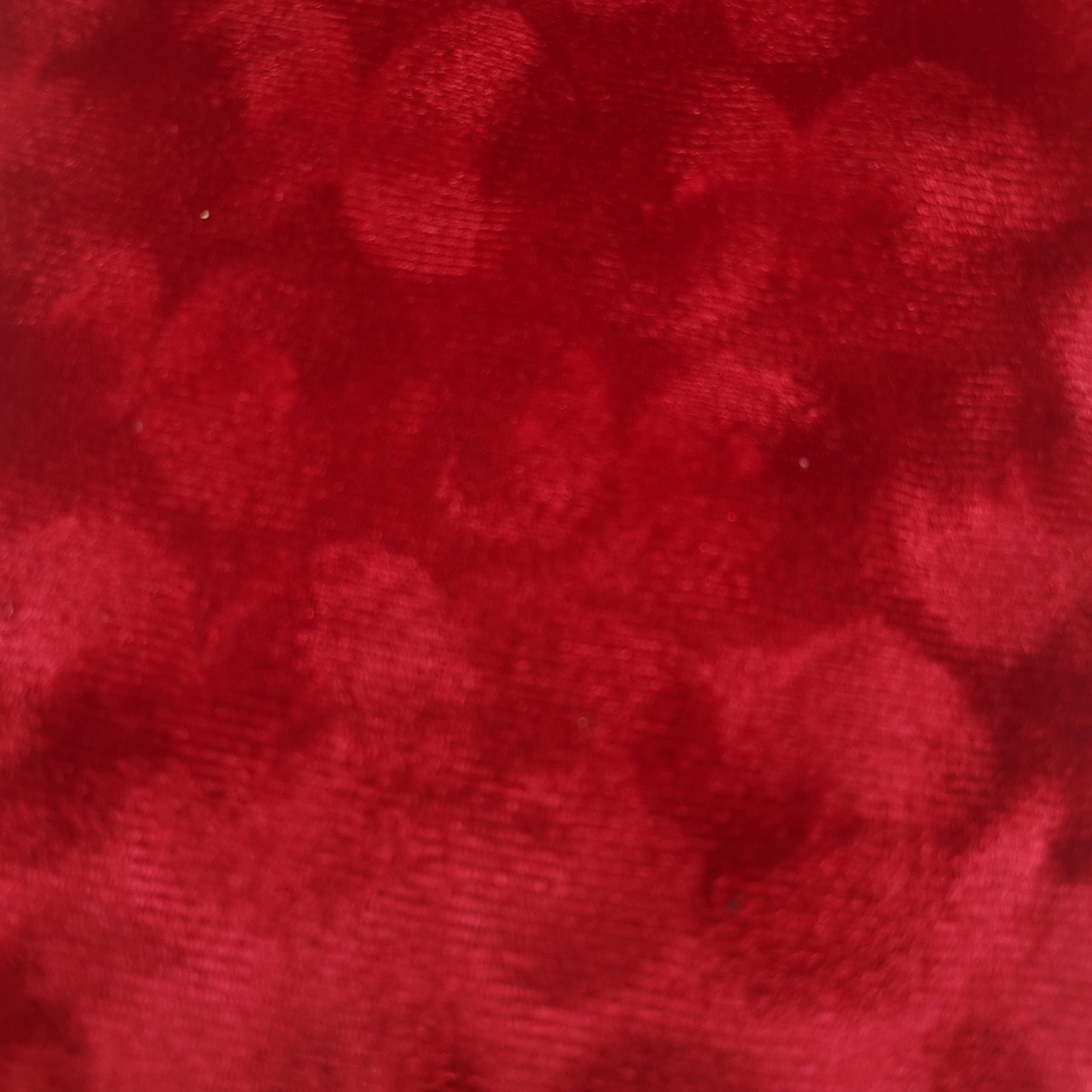 Luxurious Quality Soft Stretch Marble Crush Velvet Dress Craft Fabric Material Suitable for Home Decor, Curtains, Upholstery & More 58" - 150 cm Wide Sold As Pre - Cut Lengths (Deep Red (BB, 1 Meter)