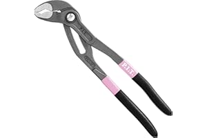 P.I.T. 12" Groove Joint and Pipe Pliers with Fast Adjustable V-Jaw - Pink CRV Steel