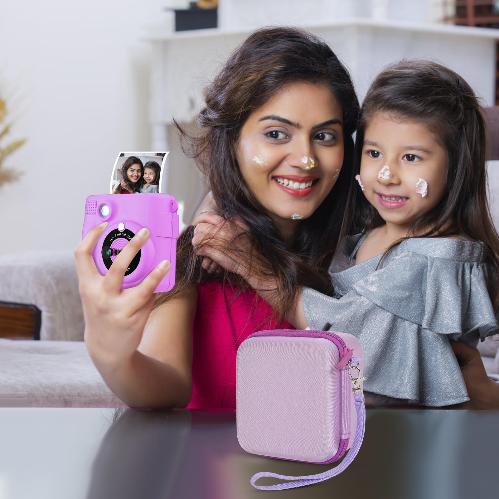 Kids Instant Print Camera Case Compatible with ESOXOFFORE for Dylanto for DUDUDRAGON for GKTZ for ETIKEZ for Dafotil for Careenoah for Aasonida Digital Video Prints Paper Bag (Box Only) Purple