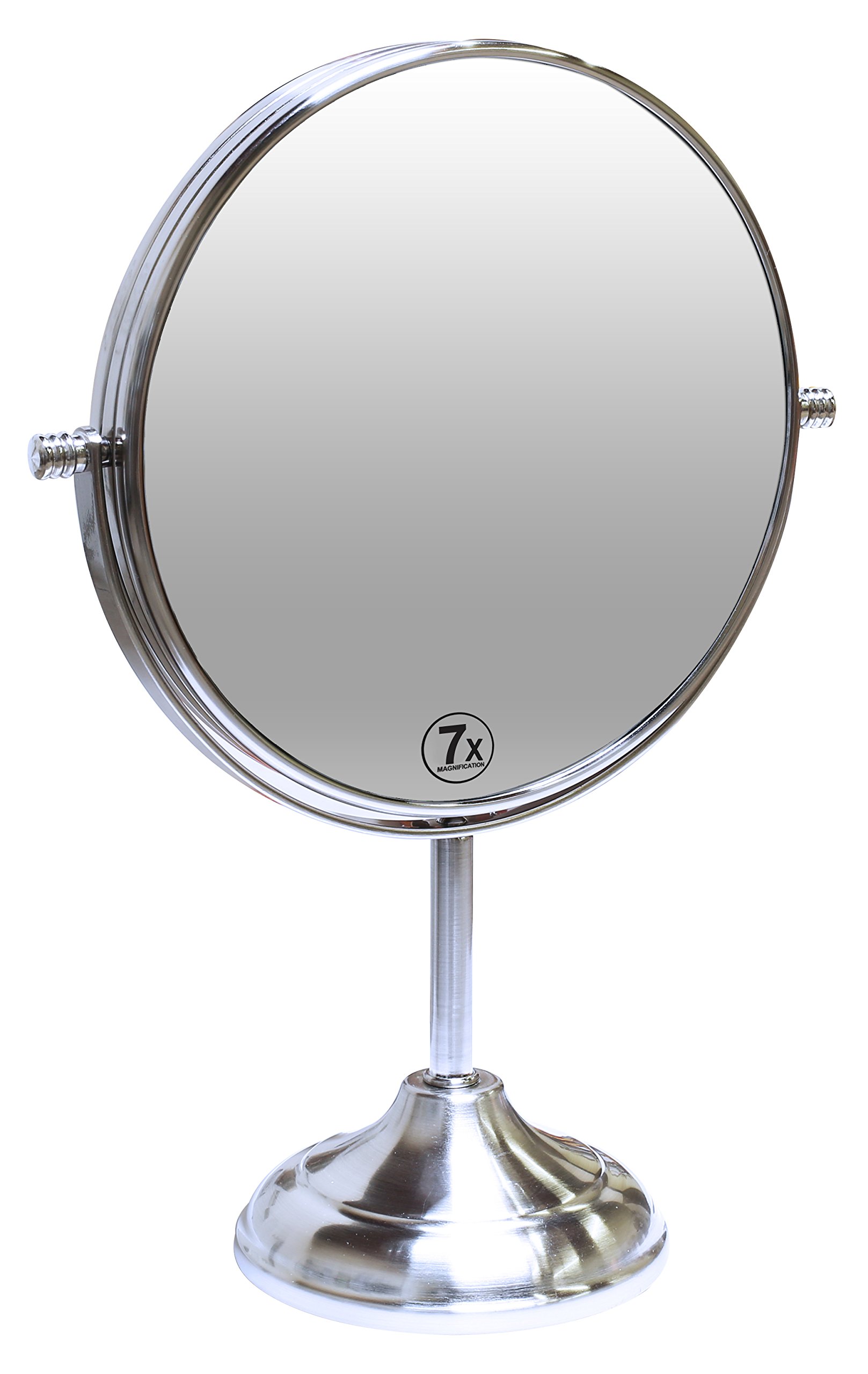 Decobros 8inch LARGE Tabletop Twosided Swivel Vanity Mirror with 7x