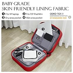 mixi Carry on Luggage, Suitcase with Spinner Wheels