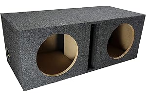 American Sound Connection Car Audio Dual 10" Vented Subwoofer Stereo Sub Box Ported Enclosure 5/8" MDF