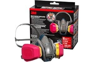 3M Pro Quick Latch Half Facepiece Reusable Respirator All-in-One Kit, Multi-purpose, M (1 Mask and 1-pair Cartridges)