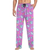 visesunny Men's Pajama Pants 100% Cotton Lounge Soft Warm Sleepwear Pants PJ Bottoms Drawstring and Pockets