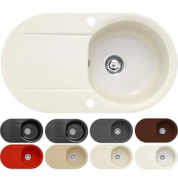 évier Granit Ovale Rodos évier Encastrable Dans Meuble à Partir De