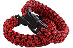 Nasogod Survival Paracord Bracelet Outdoor Wraps Emergency 350 Parachute Bracelet 9inch Pack of 2