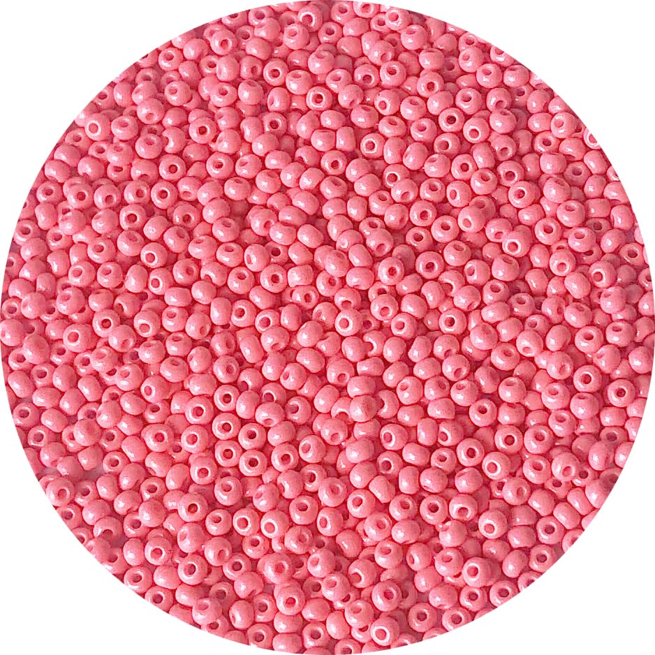 Bala&Fillic Size 3mm Peach Color Seed Beads 4000pcs/100 Grams, 8/0 Round Glass Craft Beads for Making Jewelry Earring Bracelets Necklace