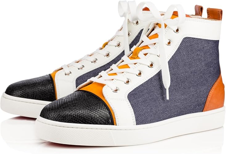 christian louboutin blue high tops