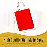 Thepaperbagstore 10 Red Small Paper Party Bags With Handles 18x22x8cm view 5