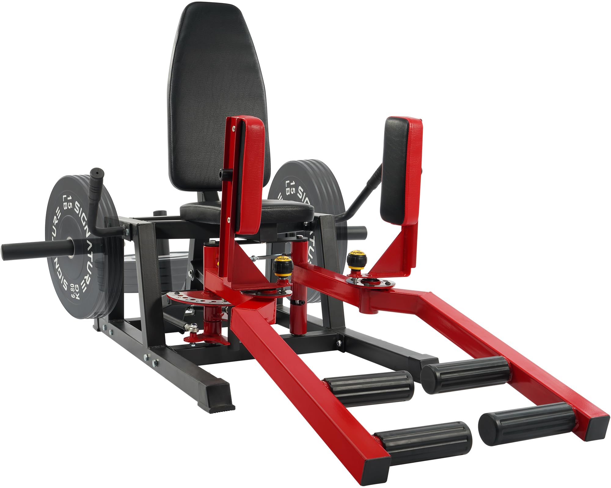 Photo 1 of Fitvids Hip Abductor Machine, Abductor Adductor Machine Plate-Loaded, Inner and Outer Thigh Machine, 6 Levels Gear System & 4-Position Backrest Adjustment, Home Gym Equipment