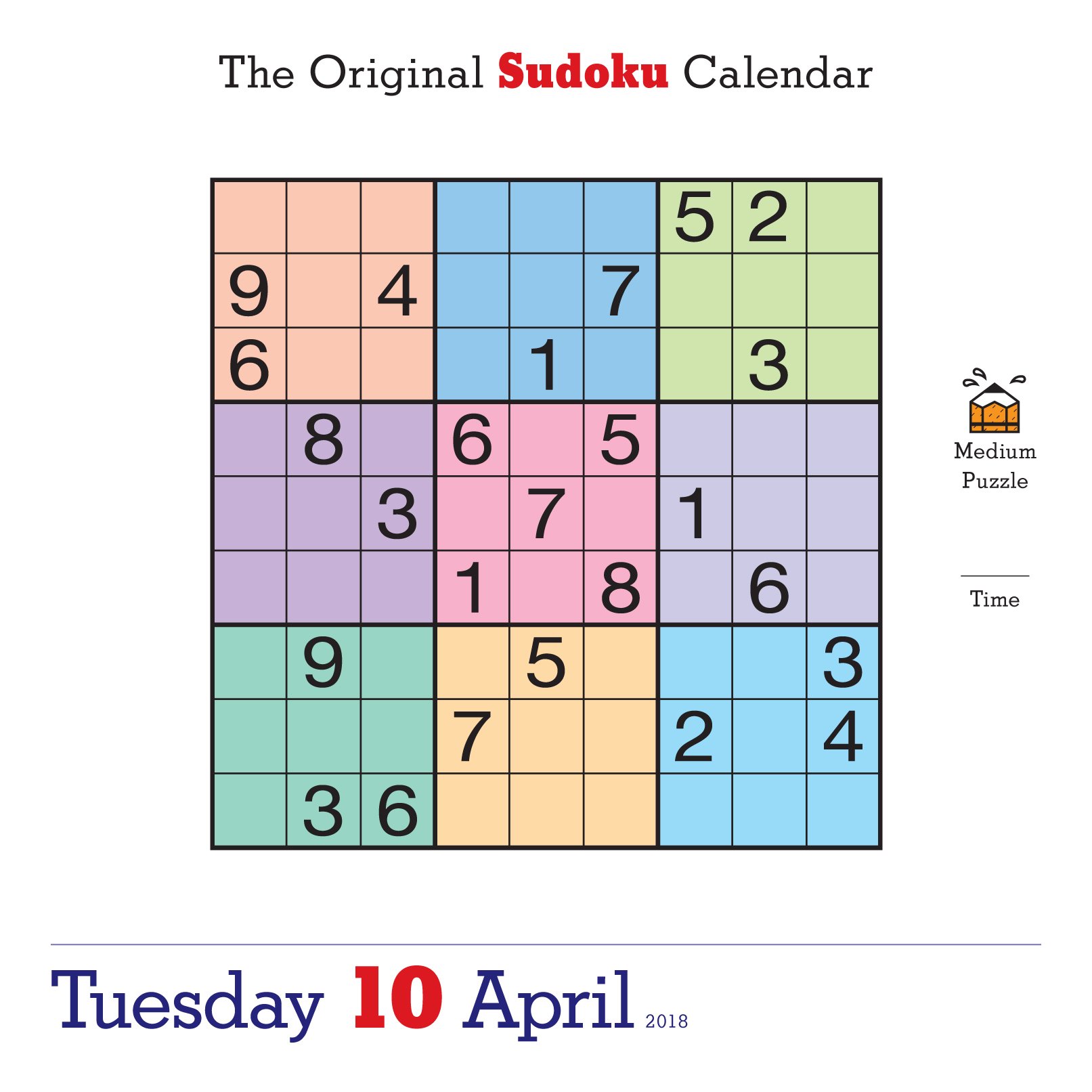 The Original Sudoku Page A Day Calendar 2018 Editors At - 