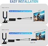 Diswoe Indoor/Outdoor TV Aerial with Booster 26ft Cable High Gain DVB view 3