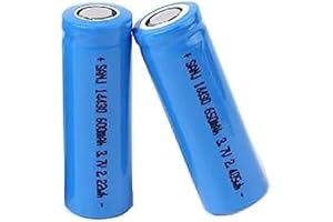 【2pcs】 14430 Rechargeable Solar Battery, 3.7V 650mAh 14430 Rechargeable Battery for Solar Panel Outdoor Garden Lights