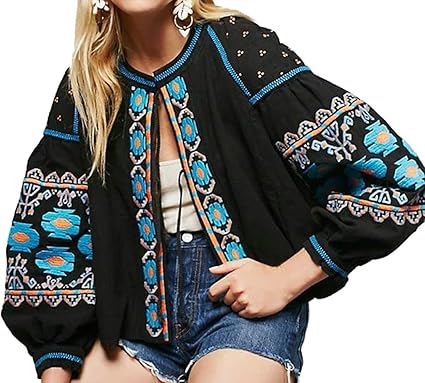 short embroidered jacket