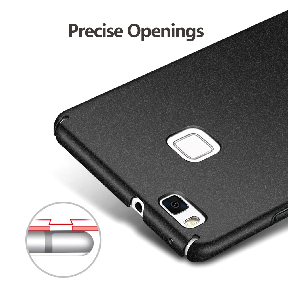 Hülle für Huawei P9 Lite, Senisttech Huawei P9 Lite Ultra Slim Schutzhülle ,Anti-Scratch Shockproof und Schutz vor Fingerabdruck, Staub Handyhülle Case für Huawei P9 Lite (Schwarz)