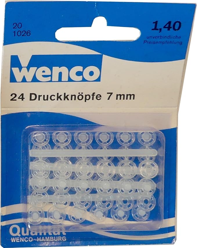 Druckknöpfe aus Kunststoff, transparent 7 mm (transparent, 24): Amazon ...