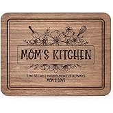 musaecoin Mom Birthday Gifts, Thoughtful Gifts for Mom from Daughter Son, Creative Kitchen Presents for Moms on Mothers Day - Handmade Engraved Walnut Cutting Board 11 x 8.5 in