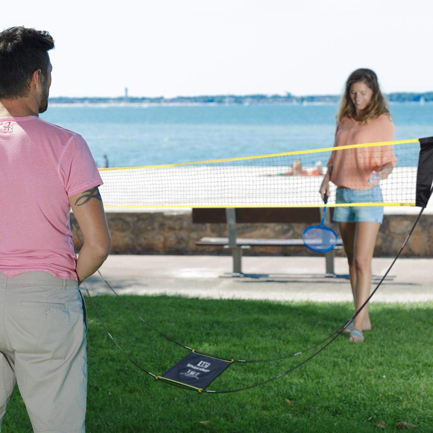 11 Pieces Complete Badminton Set, 9.8 feet Portable Net, 4 Rackets, 6 Shuttlecock for Starters, Family, Ball Games Outdoor Team Sports : Sports & Outdoors