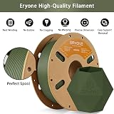 ERYONE Matte PLA Filament 1.75mm 1kg Matte Olive Green 0.03mm Tolerance view 4