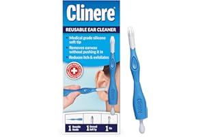 Clinere® Reusable Ear Cleaner Kit - Earwax Remover Tool for Gentle Ear Canal Cleaning & Itch Relief - Safe Home Ear Wax Removal - Reusable & Effective Ear Care Solution
