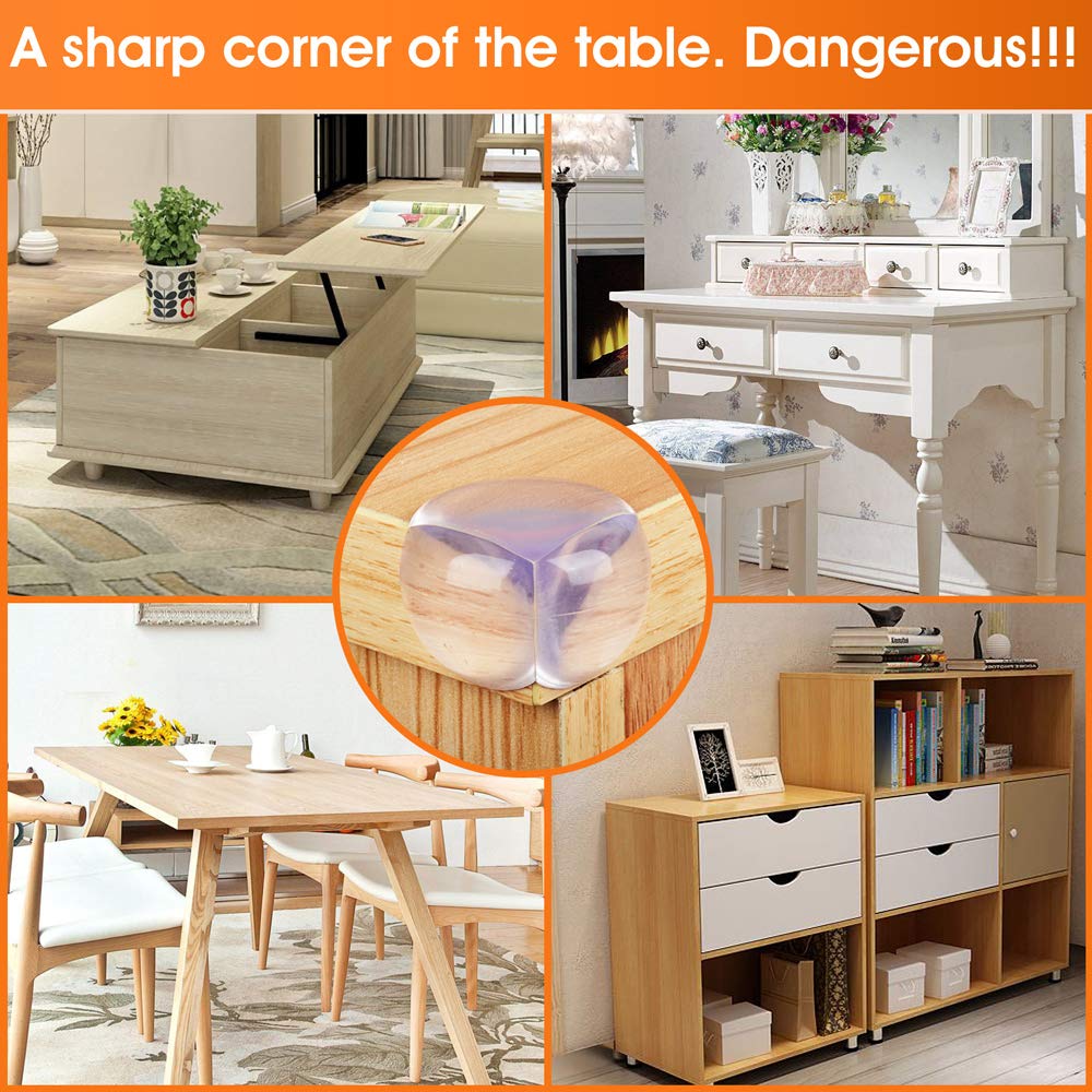 COCOLi Clear Corner Protectors 20 Pack，Baby Proofing Table Corner Guards，Protectors for Child Safety and Furniture Against Sharp Corners : Baby