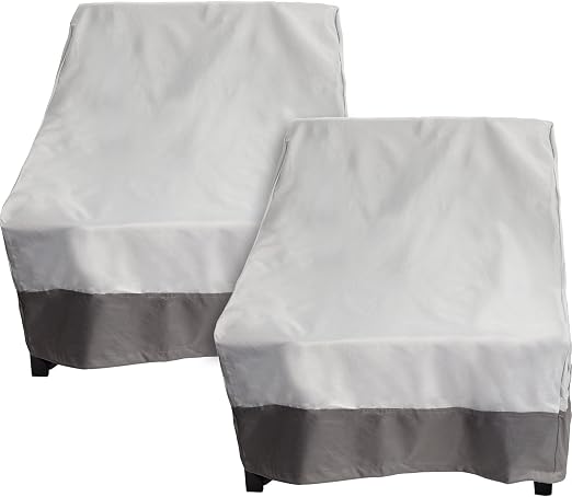 Reusable Revolution 128 X 84 Xl Patio Furniture Cover Water Resistant Rectangular Outdoor Patio Set Cover Light Grey Dark Grey