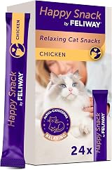 Feliway Happy Snack Calming Creamy Cat Treats 24 Sticks Chicken