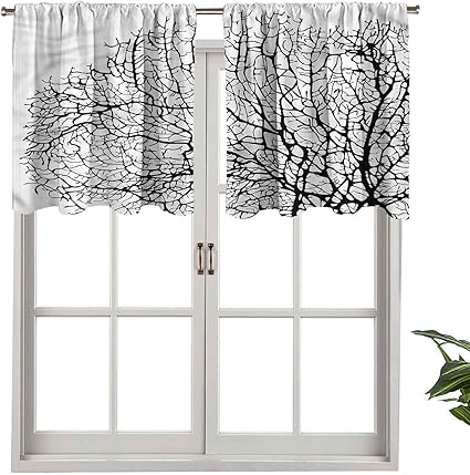 Hiiiman Cortina térmica aislada para decoración del hogar, cenefa de