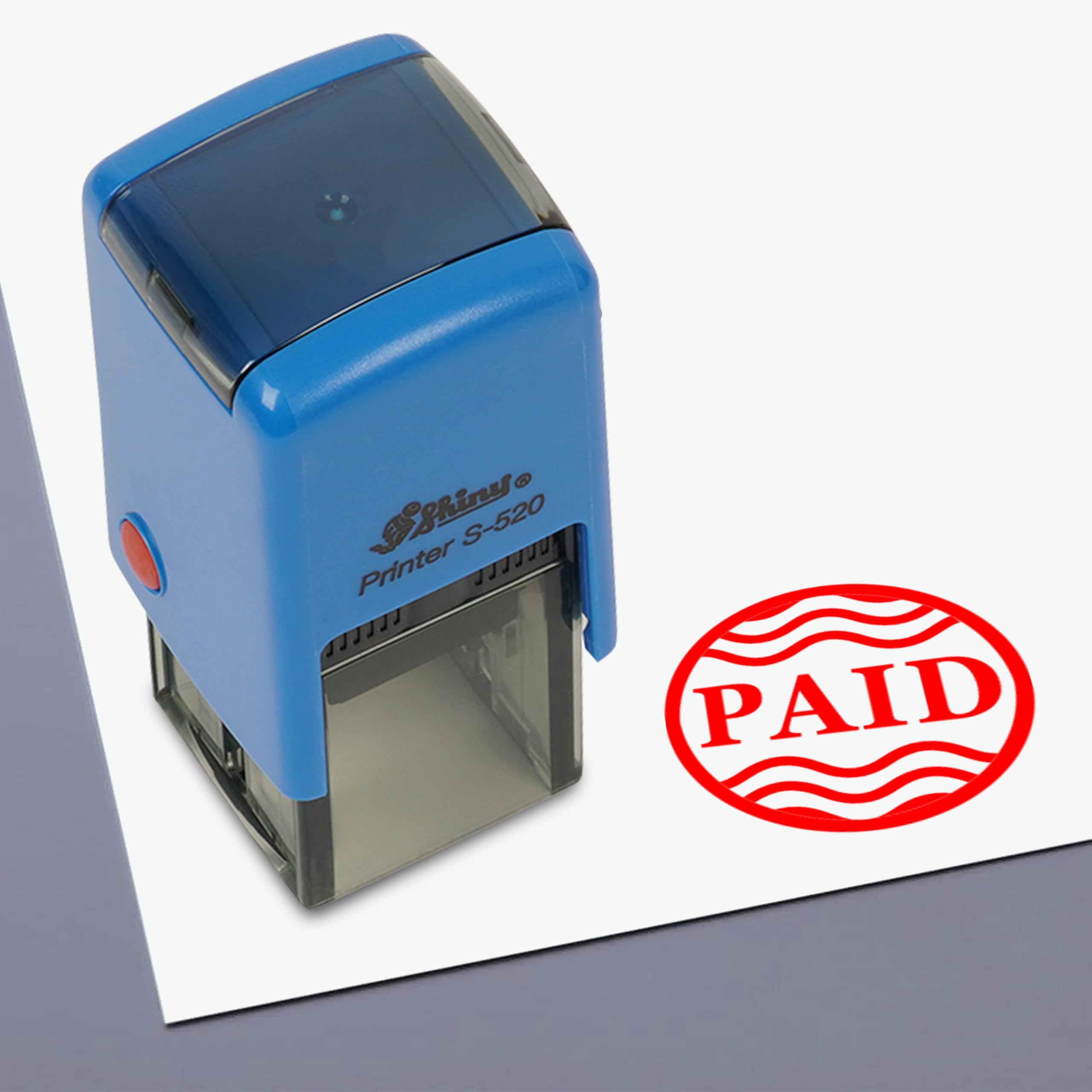 Printtoo Paid Round Self Inking Office Stationary Stamp Personalized Custom Shiny 20mm Rubber Stamp