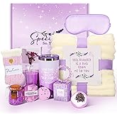 Self Care Gifts Get Well Soon Gift Baskets for Women, Christmas Birthday Gifts for Womens, Inspirational Lavender Relaxing Spa Care Package Thinking of You Gift Set for Mom Wife Her Friends Sister 