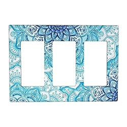 Tewujay Decorative Covers Wall Plate Blue Vintage