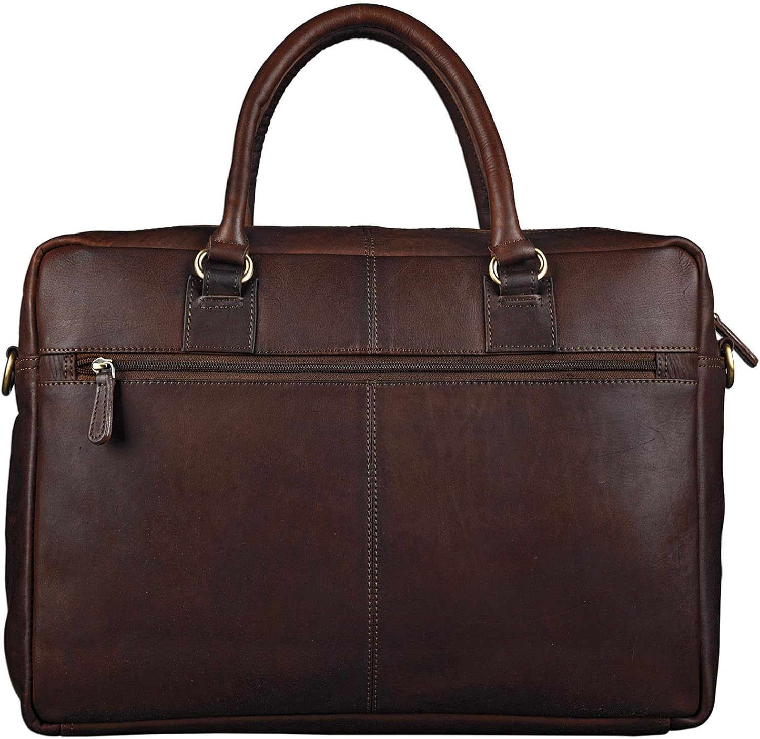 STILORD 'Aaron' Business Bag Leather Unisex 15.6 inches Laptop Shoulder Bag or Handbag Briefcase Satchel Vintage Leather - Image 3