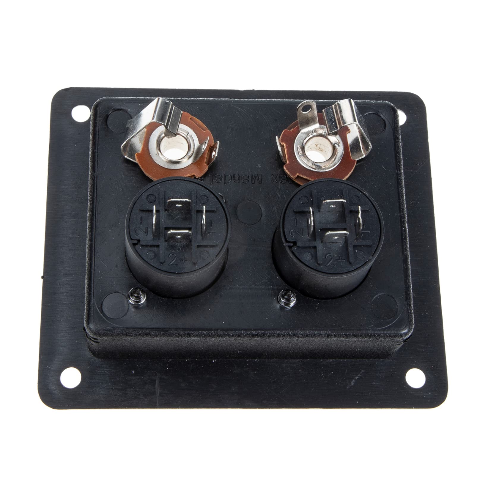 QWORK® 2 Pezzi 2 Vie Speaker Box Terminal Binding Post, Terminale di Collegamento del Subwoofer, Altoparlante Box Connettori a Molla Rotondi