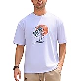 OLEMEK Men's Short Sleeve Printed Tee Palm Tree Vintage Casual Shirt Hawaiian Summer Beach T Shirts