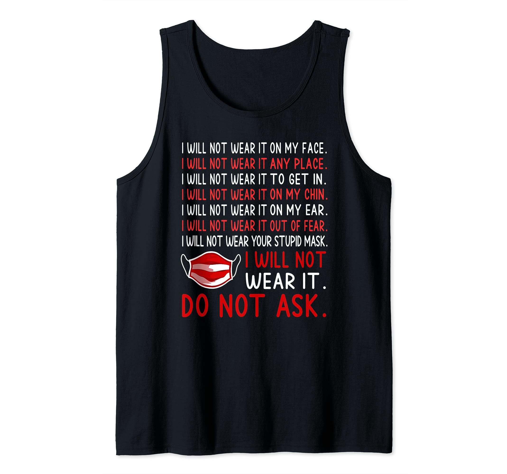 End Mask Mandate Antimasker Sheeple Sheep Unmuzzled Unmasked Tank Top
