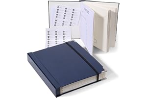 BANGREAT The Folio Document Organizer,Important Document Organizer| Extra Thick Paper,Hard Cardboard Cover,Durable Binder for Office and Home,Birth Certificates, Social Security Cards, Passports (Navy Blue)