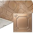 Art3d Drop Ceiling Tiles 24x24 in Bronze (12-Pack, 48 Sq.ft), Wainscoting Panels Glue Up 2x2