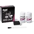 Dye with Primer for Natural and Synthetic Leather Shoes, Kaps Super Color and Preparer, 70 Colors (101 - White)