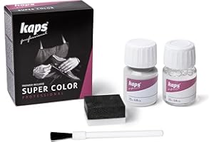 Kaps Dye With Primer For Natural And Synthetic Leather Shoes, Super Color And Preparer, 70 Colors (101 - White)