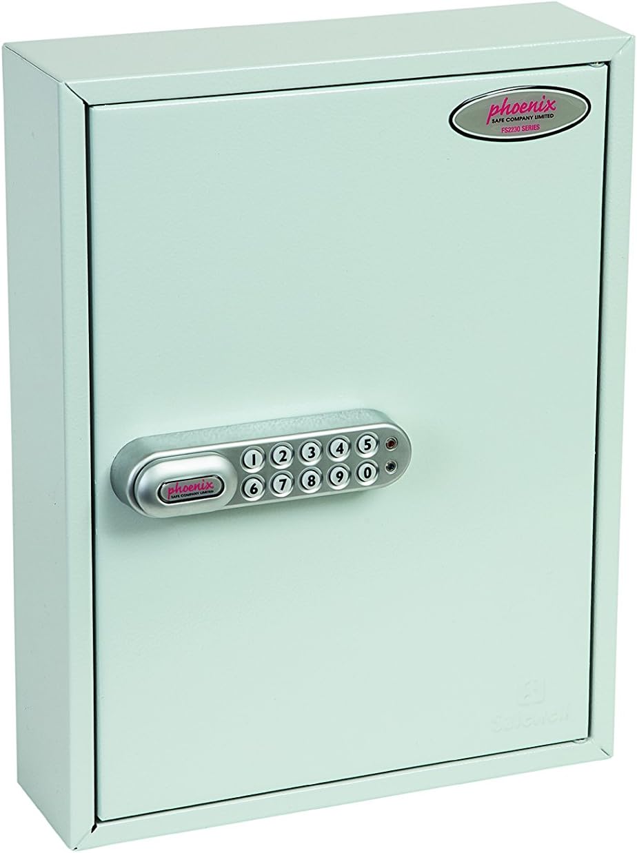 Phoenix Safe Company - KC0601E Commercial Key Cabinet - 42 Hooks, Light Grey