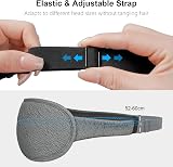 Gritin 100% Blackout Sleep Mask Grey - Zero Pressure Ergonomic 3D Cutout view 7