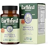 EarthFirst Organic Once Daily Multivitamin for Women 50+, Supports Bone Strength, Energy, and Heart Health, 60 Count