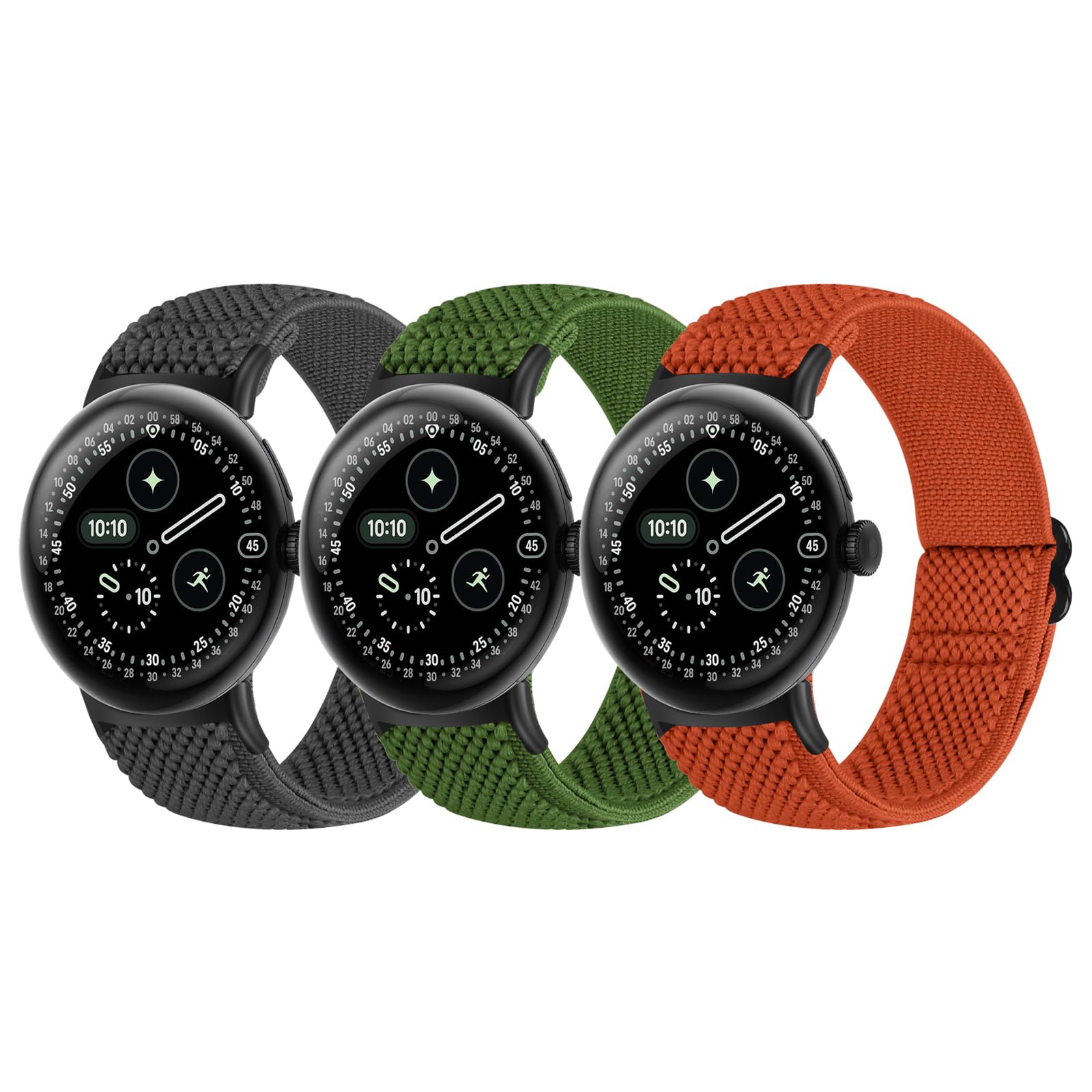 WolliLe Stretchy Nylon Bands Compatible with Google Pixel Watch 4/3 41mm/Pixel Watch 2/1 Bands for Women Men, Adjustable Elastic Sport Straps Replacement Wristbands