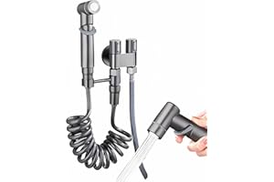 OHRAINA 1-In-2-Out Bathroom Faucet, Double Handle Valve for Bidet & Shower - 2-Way Control with Faucet (Gray)