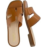 CUSHIONAIRE Voyage Cutout Strap Slides for Women, Slip On Summer Flats, Trendy Footwear, Comfortable Vacation Style Sandals for Women 2025