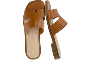 CUSHIONAIRE Voyage Cutout Strap Slides for Women, Slip On Summer Flats, Trendy Footwear, Comfortable Vacation Style Sandals for Women 2025