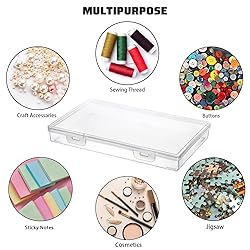 BTSKY Clear Plastic Storage Box with Flap